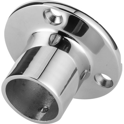 Base de colonne ronde en acier inoxydable 316, raccord de main courante marine à 90 degrés, convient aux tuyaux de 32 mm. (1/5)
