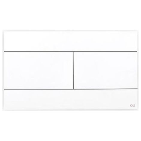 OLI Placca di Comando Slim Dual Bianco Opaco per Cassette WC ad Incasso OLI - OL0659042 Bianco Opaco