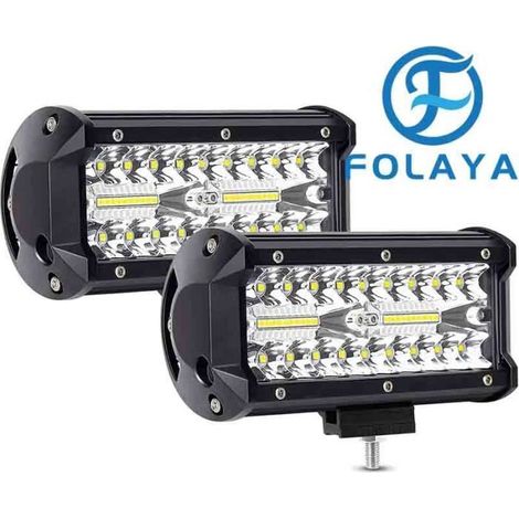 Barre lumineuse LED - FOLAYA - 2 PCS - 120W - 12 000 lm - 6000K - Utilisation extérieure (1/3)