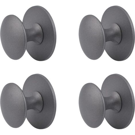 Lot de 4 boutons de tiroir en acier inoxydable, autocollants instantanés, pour porte coulissante, avec vis de montage, pour tiroir de placard en verre (gris ciel étoilé) (1/5)