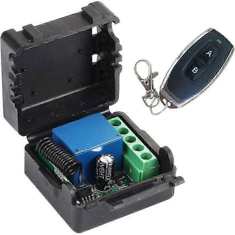 Récepteur relais de code de requête RF 12 V CC, interrupteur de télécommande sans fil universel 433 MHz, module de bouton émetteur 433 MHz PA (1/5)