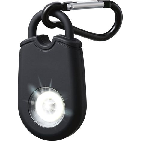 Alarme Personnelle - Porte-clés de Sirènes de Sécurité 125db avec Lampe de Poche, Sirène de Porte-clés de Sécurité D'urgence avec Mousqueton, pour Femmes, Enfants, étudiants âgés (noir) (1/5)