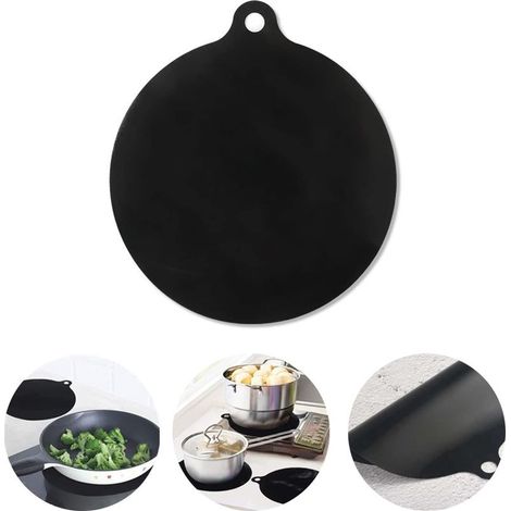 Tapis de cuisinière en Silicone (rond), isolé par Induction, Protection des ustensiles de cuisine, résistant aux rayures, ustensiles de cuisine de comptoir (1/5)