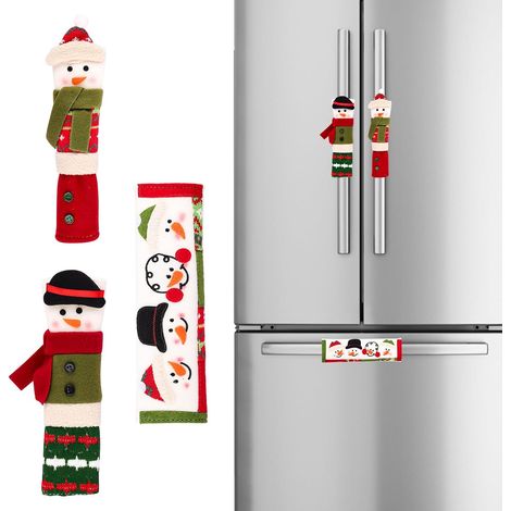Lot de 2 Ornements de Sapin de Noël en Métal, Père Noël, Bonhomme de Neige, Chaussette de Noël et Traîneau, pour Fêtes, Maison et Extérieur (1/4)