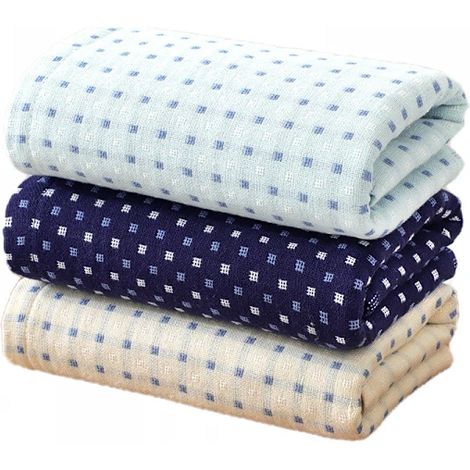 Serviettes en coton, imprimé coloré, douces, absorbantes, décoratives pour la salle de bain, 35 x 76 cm, lot de 3. (1/5)
