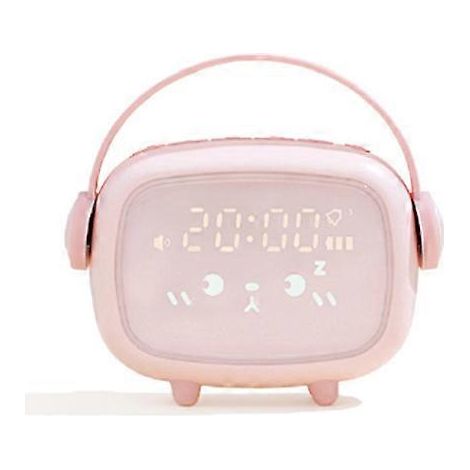 Réveil rose pour chambre de fille, aide au réveil, veilleuse et aide au sommeil pour enfants (1/2)
