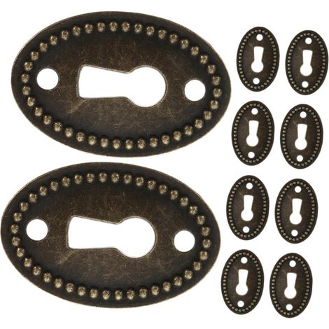 DOITOOL Lot de 12 plaques protection ovales pour trou serrure (1/5)