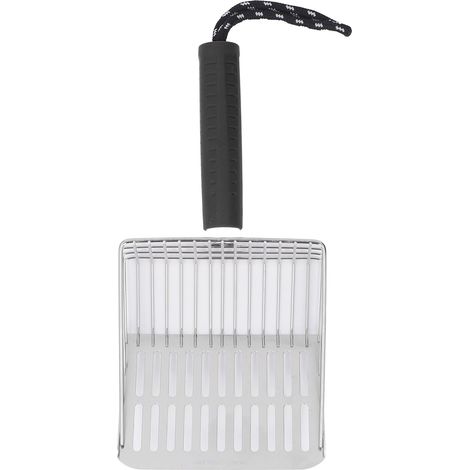 Toivize Pelle à litière pour chat avec manche amovible, en acier inoxydable 304, filtration rapide, pour nettoyage de la litière – couleur noire (1/5)