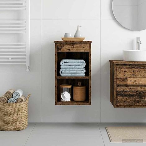 Gabinete de baño intermedio Madera envejecida 30 x 35 x 50 cm