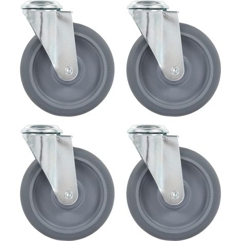 Ruedas giratorias con agujero pasador 8 unidades 125 mm vidaXL (1/5)