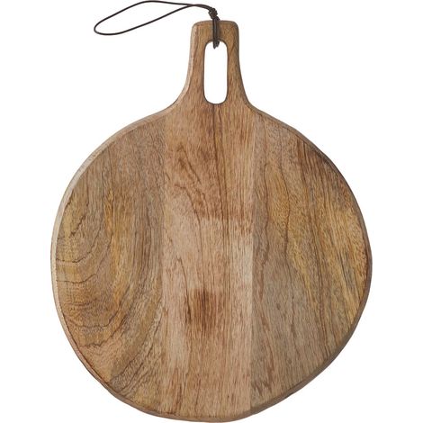 Mica Tranchierbrett Duko Mangoholz rund  H 1 x B 35 x T 28 cm braun Schneidebrett