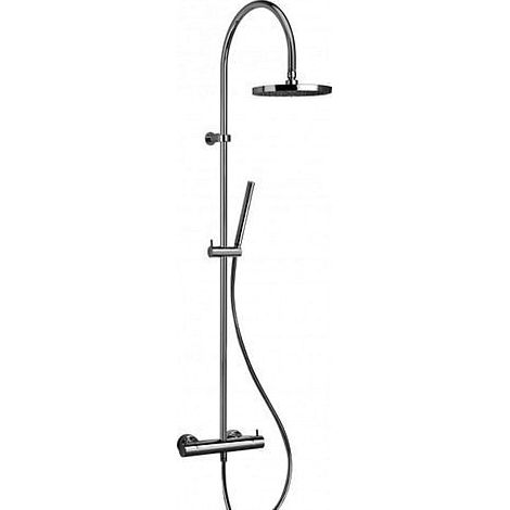 Colonna doccia Jacuzzi Sunset con miscelatore termostatico deviatore e supporto doccia 0SU00199JA00 con flessibile grigio (1/3)
