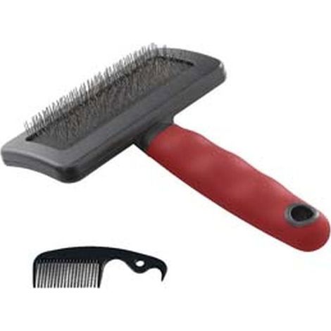Spazzola cardatrice gro 5946 large per cani pelo medio e lungo - cm.16x5x11,4x3,3
