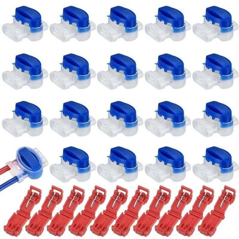 20 Pcs Connecteurs de Câbles pour Robot Tondeuse, Connecteurs de Câble Remplis des Résines, Raccords Remplis de Gel pour Jardin Extérieur Tondeuse Robot Automower, avec 10 Connecteurs Borne (1/4)
