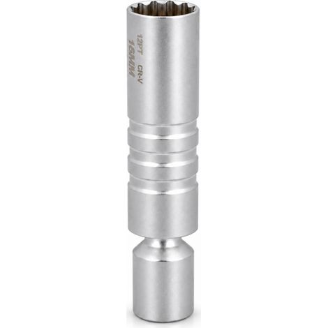 Chiave A Bussola Per Candele Candelette 16mm Attacco 3/8 A Snodo Magnetica Cr-V