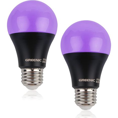 2 ampoules LED E27 15W UV violette 85-265V, lumière noire pour détection fluorescence, aluminium et plastique (1/5)