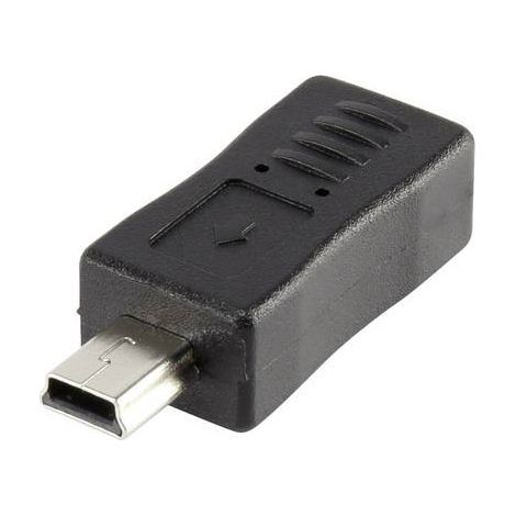 Adaptateur USB 2.0 Renkforce rf-usba-08 - [1x USB 2.0 mâle Mini-B - 1x USB 2.0 femelle Micro-B] - noir contacts dorés Y832451 (1/3)