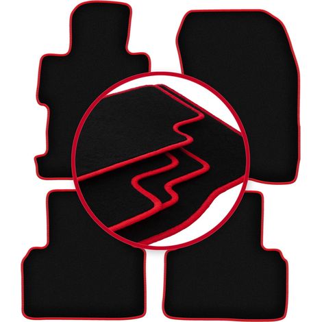 Alfombrillas CARLUX-ROJO para: Honda Civic VIII 4D sedán (2006-2011)