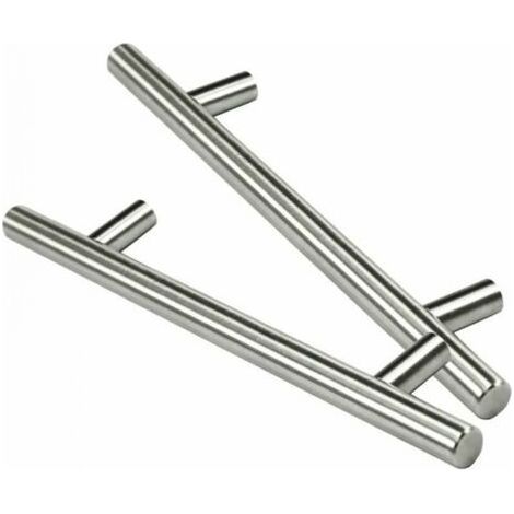 10PCS Poignée Bâton De Porte T- Bar Cuisine Porte Meuble Poignées Acier Inoxydable - Entraxe 96 mm (1/4)