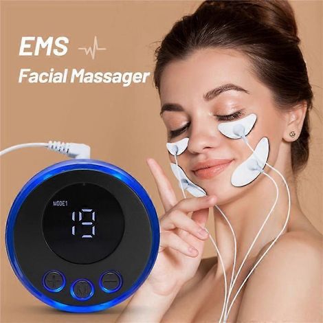 appareil de massage facial EMS, stimulateur musculaire à courant, appareil de lifting du visage, de beauté des yeux, de lifting du cou et du visage, de raffermissement de la peau et d'anti-rides ( ) (1/5)