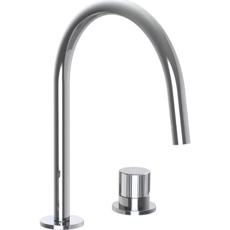 Mélangeur lavabo 2 trous avec bec fixe, sans vidange Paffoni Jo series JO051CR Chromé - Laiton (1/2)