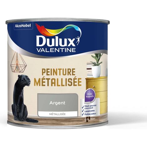 Peinture De Rénovation Effet Métallisée Argent 0,5 L - Dulux Valentine