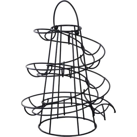 Un distributeur d'œufs en spirale, un support à œufs robuste, un séchoir et un support de rangement pour plan de travail (noir).