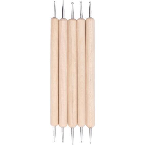 Stylos D'indentation, 5pcs Stylet à Bille de Traçage à Double extrémité Outils de Pointage Outil de Stylet de Sculpture de Sculpture de Fleur Bricolage Gravure de Stylet à Bille,. (1/5)