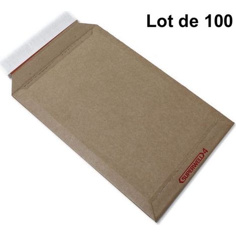 Lot de 100 Enveloppes Carton Ultra Résistantes (250 x 350 x 35 mm) Protection Inégalée