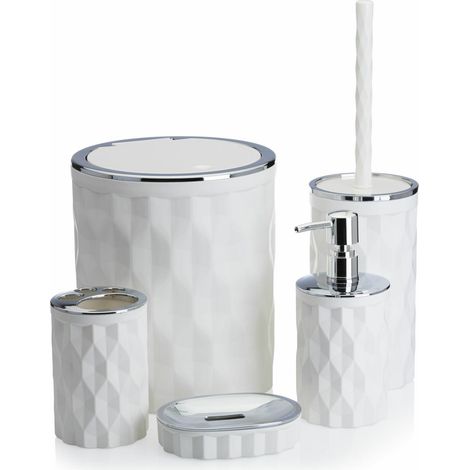 Ensemble de salle de bain Reina blanc/chrome (1/5)