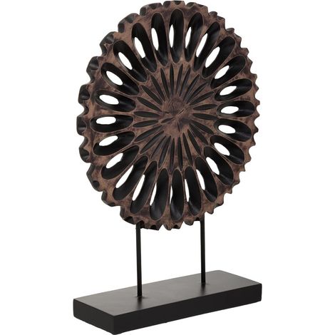 Figura decoración de polirresina marrón 29,5x9x40h cm