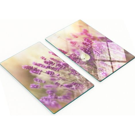 Tablas decorativas multifuncionales de madera templada para cocina, color lavanda, 2x30x52 cm.