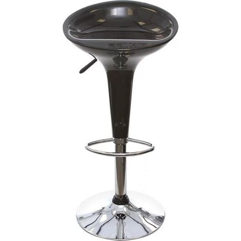 MAURY'S SGABELLO BAR CUCINA QUICK NERO DESIGN MODERNO ABS E METALLO