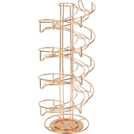 Support de rangement pour capsules de café rotatif à 360° en or - Porte-dosettes compatible DOLCE/ESPRESSO/CAFFITALYL (1/5)