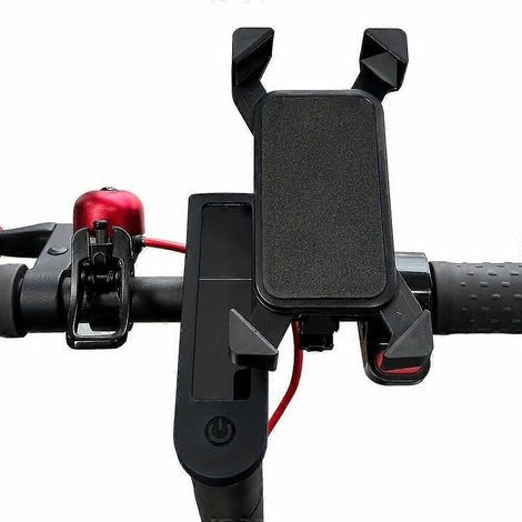 Support de téléphone, support de guidon télescopique à quatre griffes rotatif à 360° pour scooters électriques, motos, vélos, navigation (1/5)