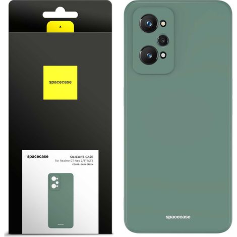 Spacecase Silikonhülle Realme GT Neo 2/3T/GT2 dunkelgrün (1/5)