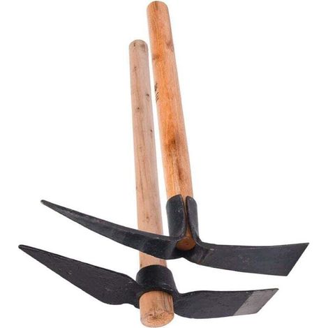 Pioche de Jardin Pioche Jardin Houe Pioche Outil à Main Polyvalent Désherbage Semis Creuser Tourner Outils D\'extraction du Sol (1/4)