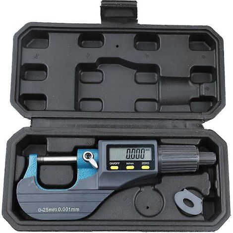 Micromètre numérique professionnel, outil de mesure en pouces/métriques, résolution de 0,00005 pouce/0,001 mm, épaisseur (1/4)