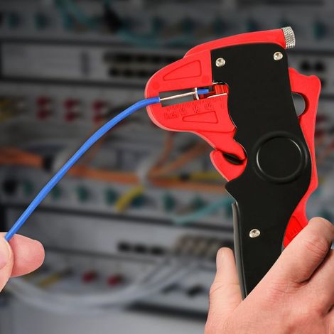Outil à dénuder automatique, 2 en 1, pince à dénuder Quickstrip, outil de dénudage multifonction de câble électrique 10-24 AWG, pince à bec aiguille, bande rapide auto-réglable pour électricien, noir (1/5)