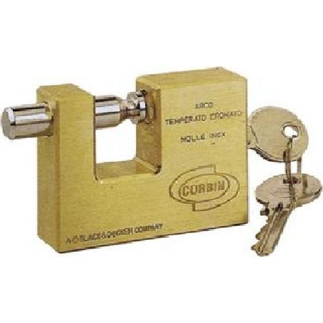Lucchetto rettangolare in ottone da 70mm Corbin