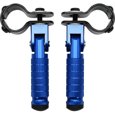 Piezas en forma de cuña para pedales de motocicleta, juego de pedales plegables universales de 2 piezas para motocicleta, accesorios de aleación de aluminio para motocicleta, pedales (azul). (1/5)
