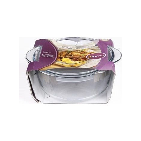 Alorno Glasbräter mit Deckel 3 l