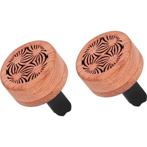 Auto-Diffusor für ätherische Öle, 2 Auto-Diffusoren aus Holz für Blumen, Mini-Aromatherapie-Diffusor aus Holz für ätherische Öle (1/4)