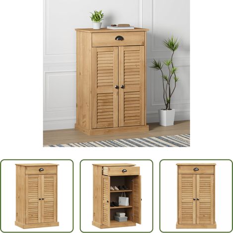 Holzschrank -  Schuhschrank VIGO 60x35x96 cm Massivholz Kiefer (1/5)