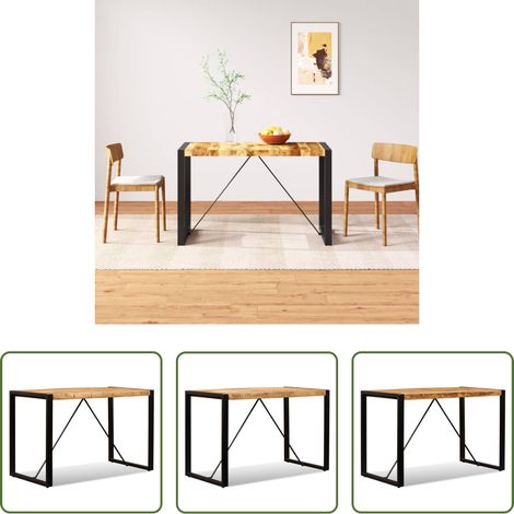 Bois de manguier brut -  Table à manger Bois de manguier brut 120 cm (1/5)