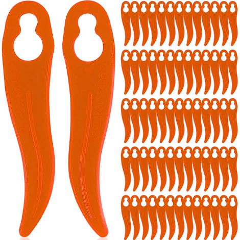 Packung mit 120 Ersatzklingen aus Kunststoff für Rasentrimmer – universell und kompatibel mit Akku-Modellen – Sonstiges (1/3)