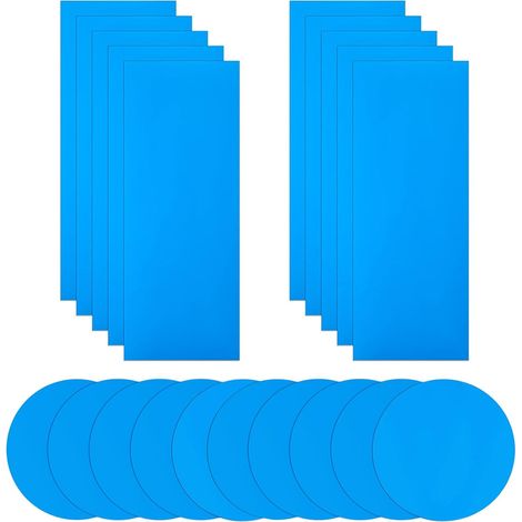 Patchs de réparation auto-adhésifs pour piscines, matelas pneumatiques et bateaux gonflables, 10 pièces, PVC, étanches, patchs de réparation (1/5)