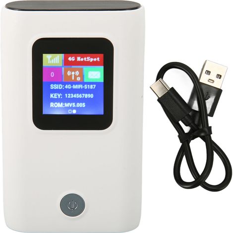 Tragbarer 4G-WLAN-Router mit Nano-SIM-Slot, 300 Mbit/s, 10 Benutzer, Powerbank-Funktion, mobiler Hotspot für Europa