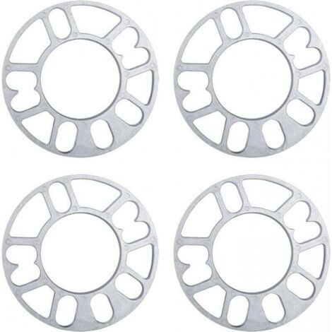 4 Pcs Entretoises De Roues En Alliage Aluminium, joints de moyeu de roue élargis modifiés, elargisseur de voie, 3mm d'épaisseur entretoises de roue universelles (1/4)