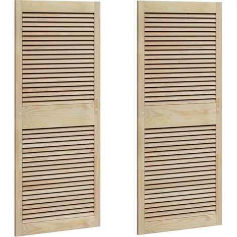 Maison Exclusive - Puerta de Armario 2 pcs Natural 140,5 x 2,1 x